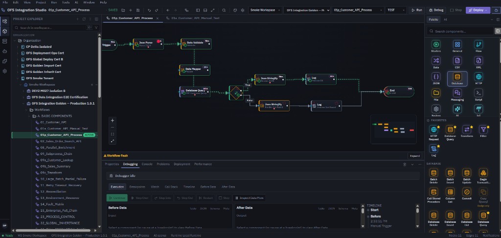 OFS Integration Studio Canvas